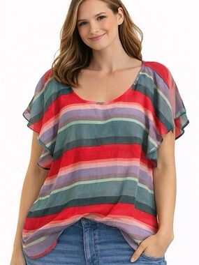 Charlotte Russe Women’s Striped Shirt - Size XL